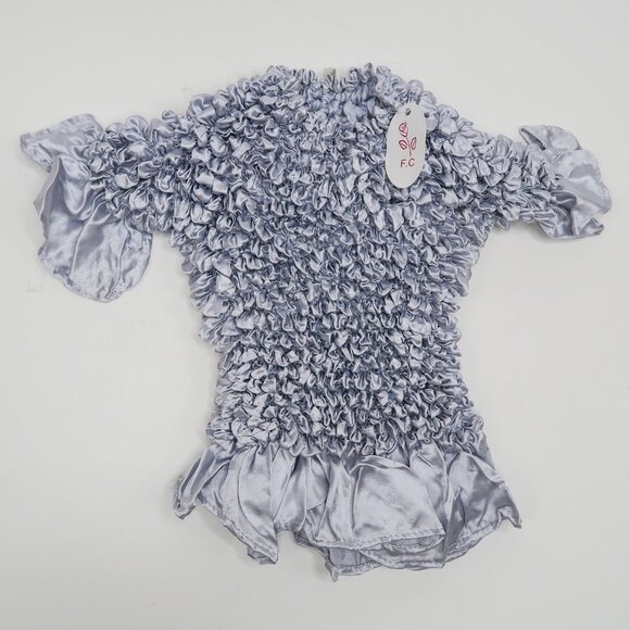 Vintage 90s Silver Bubble Popcorn Shirt - Picture 6 of 9